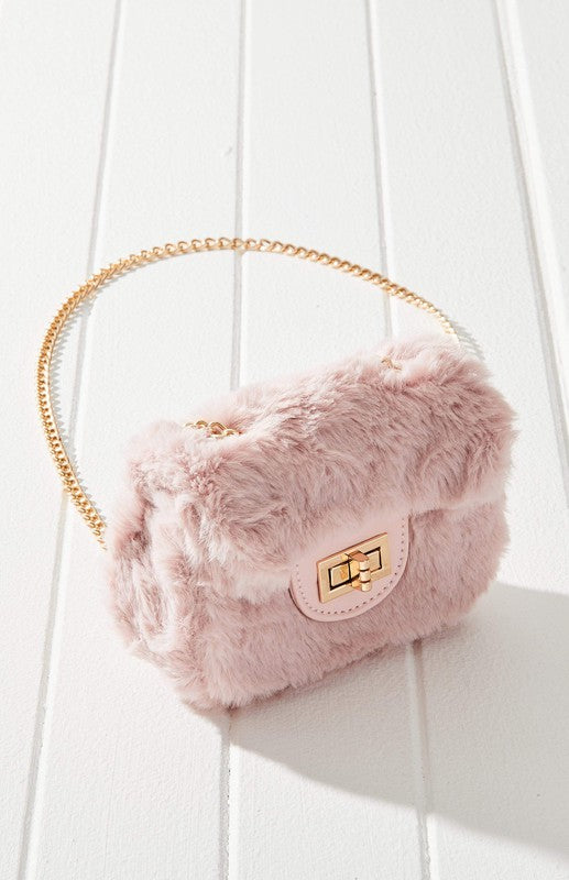 Fluffy Micro Mini Bag  Vegan Fur