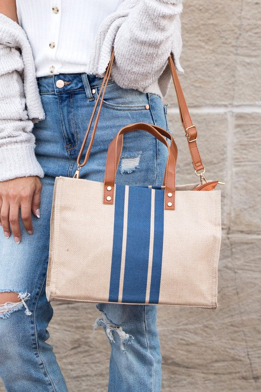 Canvas Stripe Tote