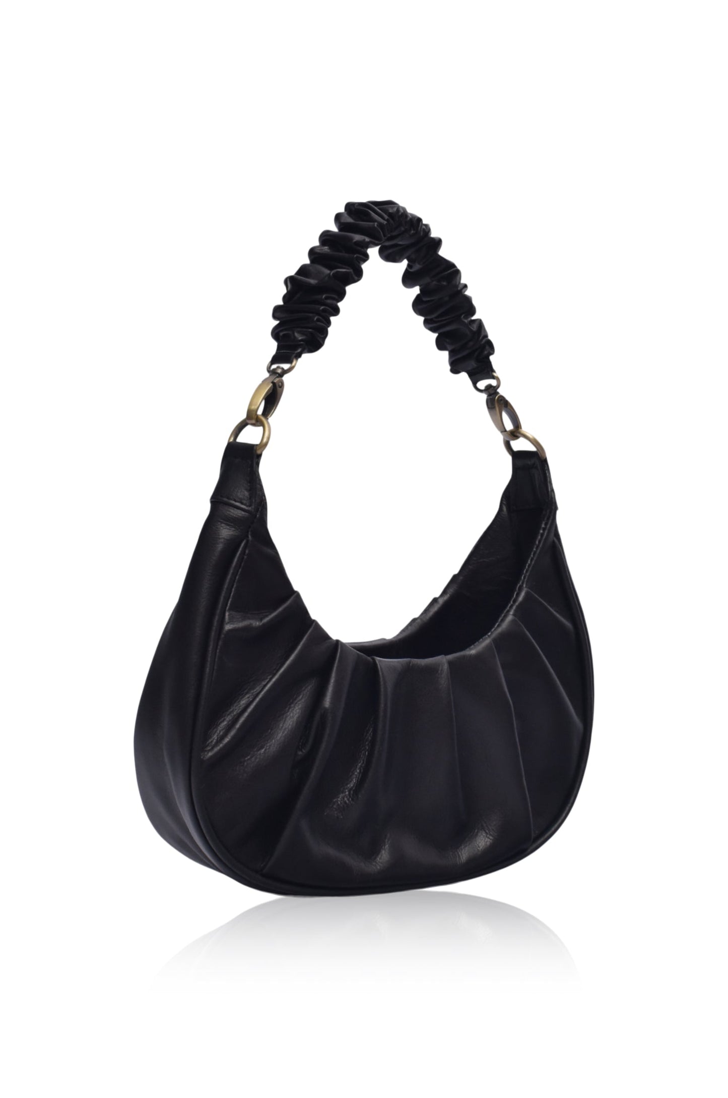 Camille Ruched Leather Bag