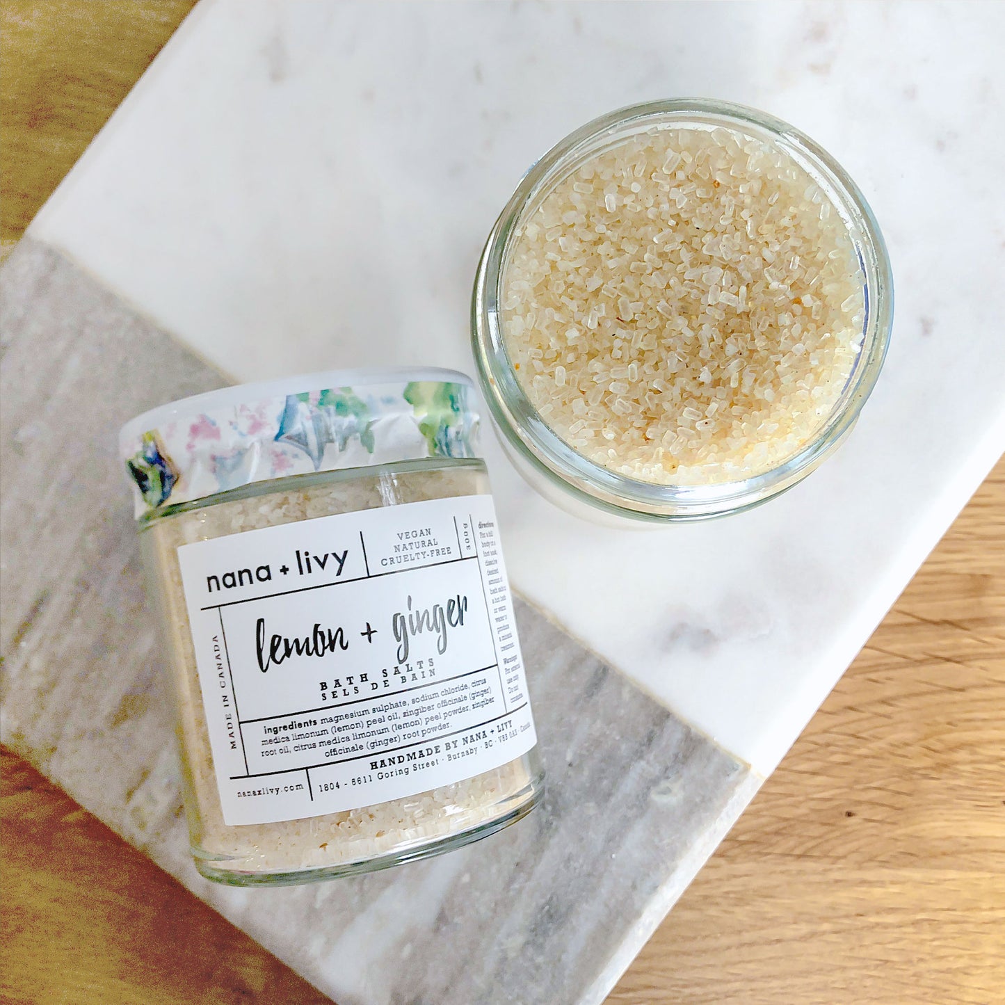 Lemon + Ginger Bath Salts