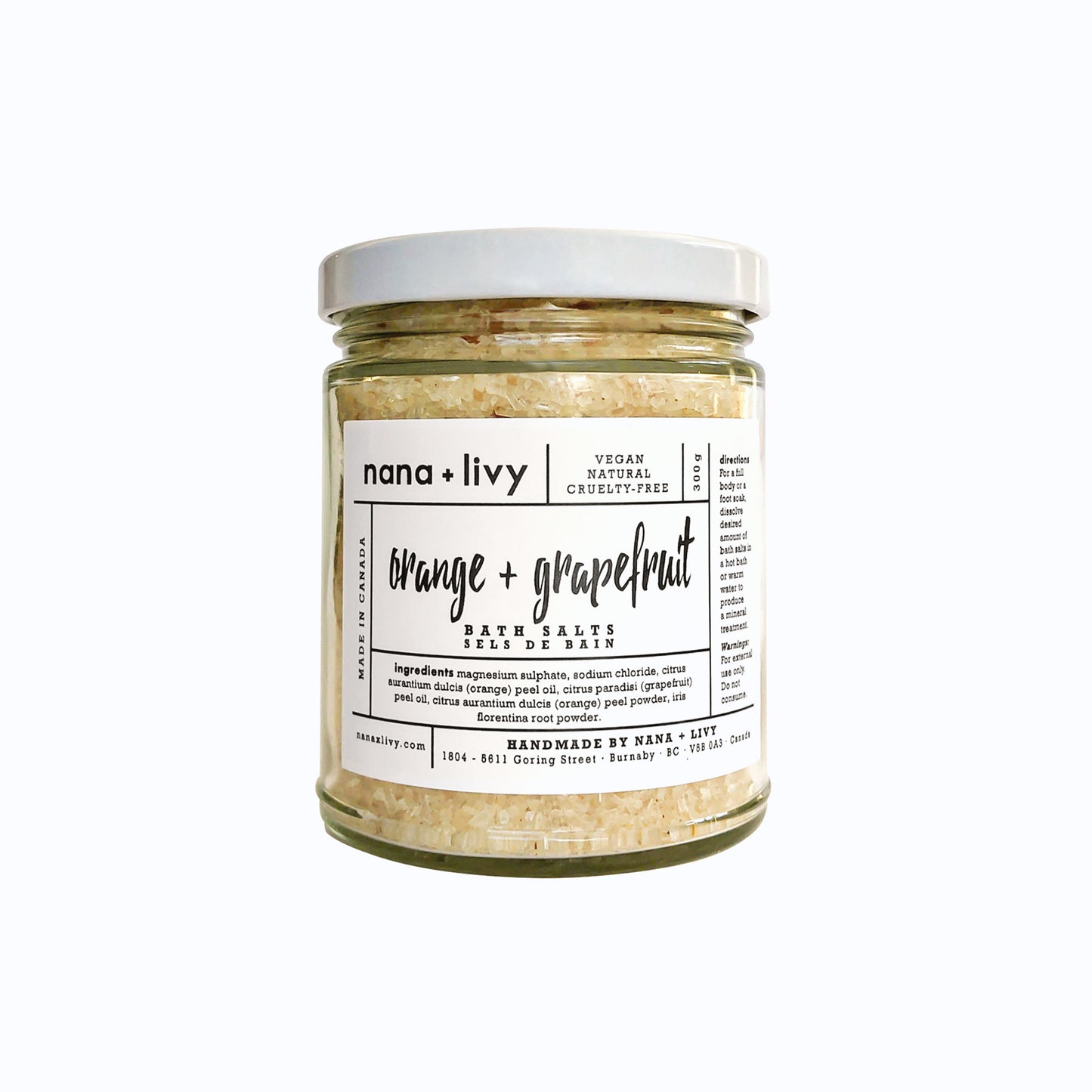 Orange + Grapefruit Bath Salts